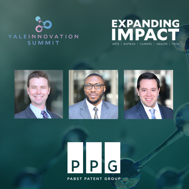 Graphic features Yale Innovation Summit and PPG logos, as well as three PPG representatives' headshots